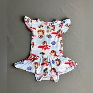 Posh Peanut Girls Amelia Earhart Bamboo Dress size 3-6 Months